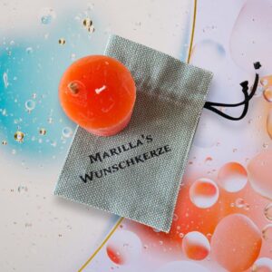 Magische Wunschkerze orange