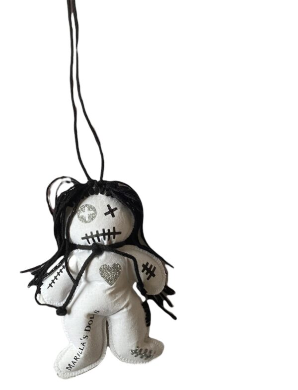 Mini Doll Voodoopuppe weiss